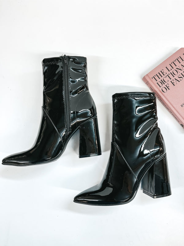 Stepping Into Romance Pointed Toe Ankle Booties in Black