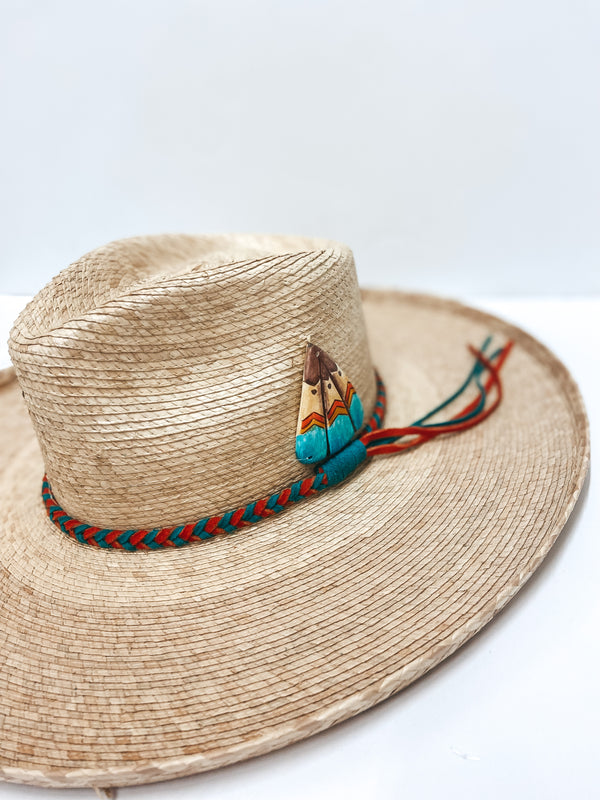 Charlie 1 Horse | Teepee Creepin' Palm Leaf Hat with Leather Braided Band and Teepee Concho
