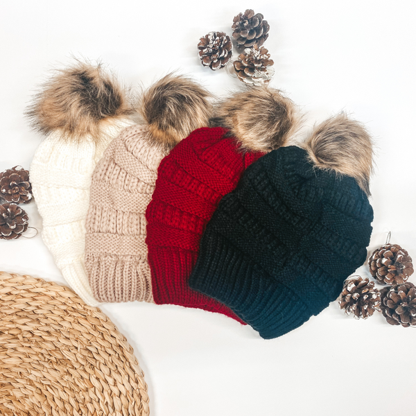 Beanie with Removable Pom