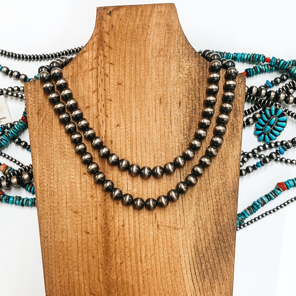 Navajo | Navajo Handmade 12mm Navajo Pearls Necklace | Varying Lengths
