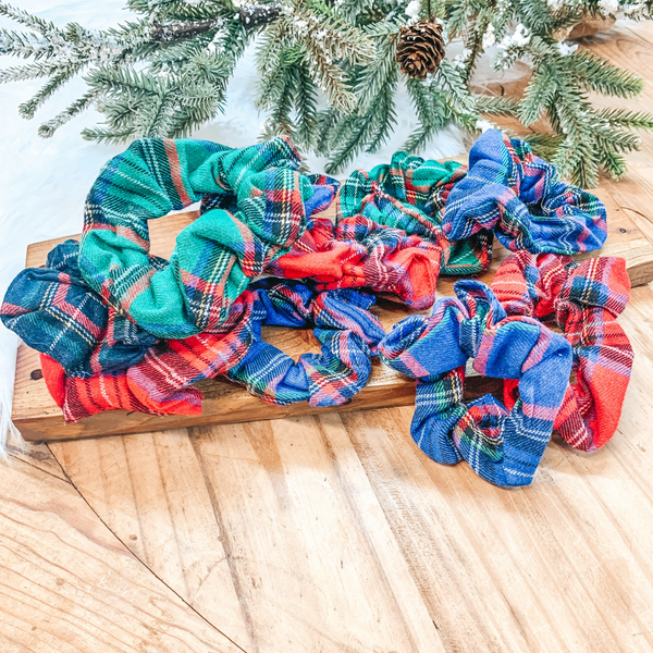 3 for $10 | Assorted Set of Two Tartan Plaid Scrunchies
