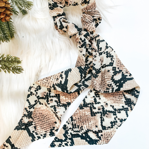 3 for $10 | Snakeskin Scrunchie with Tie