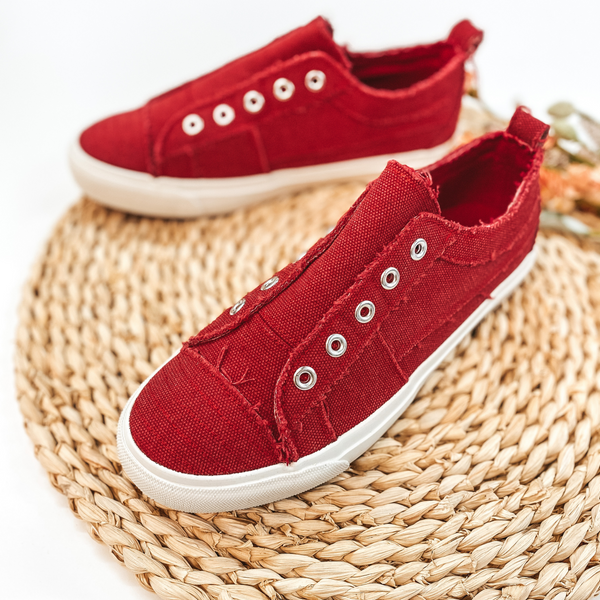Corky's | Babalu Slip On Sneakers in Red