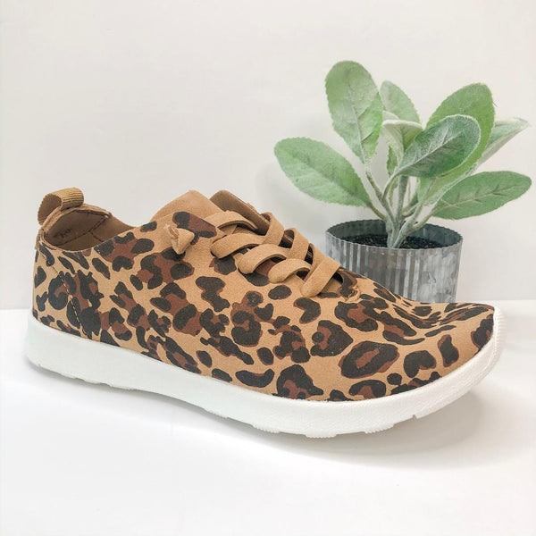 Every Mile Leopard Lace Up Sneakers