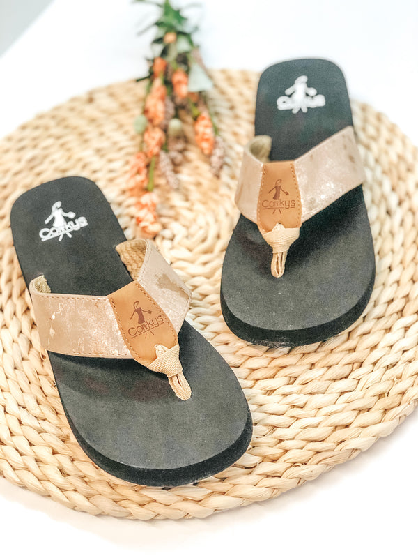 Corky's | Clover Cushion Flip Flops in Taupe