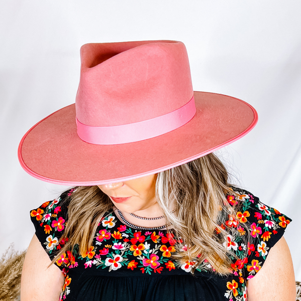 Lack of Color | Rose Rancher Wool Felt Hat in Pink