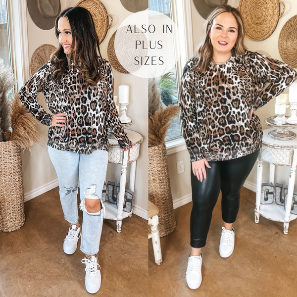 Online Exclusive | Trend Spotter Leopard Print Sweater with Zipper Detail