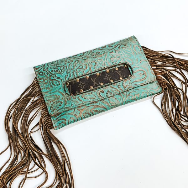 Keep It Gypsy | Sloan Turquoise Clutch with Genuine Leather Fringe