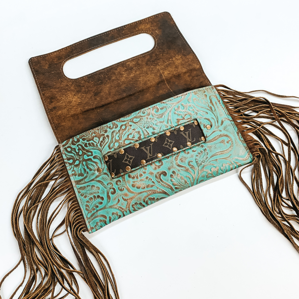 Keep It Gypsy | Sloan Turquoise Clutch with Genuine Leather Fringe