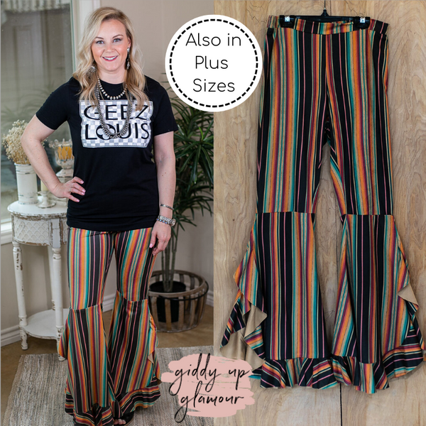 Western Flare Bell Bottom Pants in Serape flare pants soft rodeo fashion