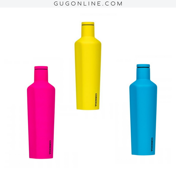 25 oz Corkcicle Neon Lights Collection | Canteen - Neon Yellow
