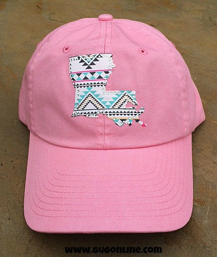 Pink Louisiana State Pride Aztec Cap