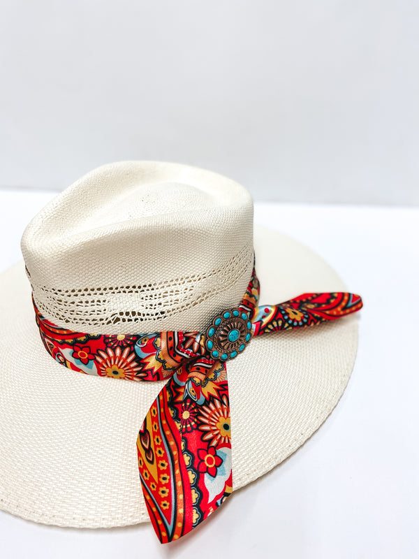 Charlie 1 Horse | Chisos Straw Stiff Brim Hat with Floral Band