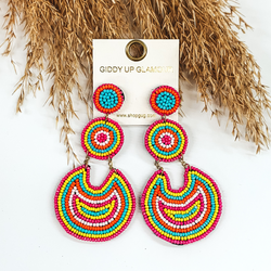 Pure Perfection Seed Bead 3 Tiered Drop Earrings in Multicolored