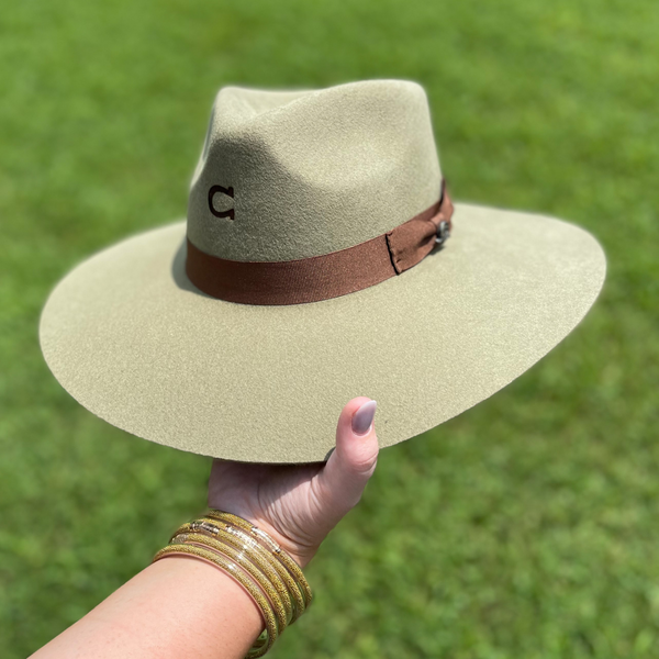Charlie 1 Horse | Highway Wool Felt Hat in Olive
