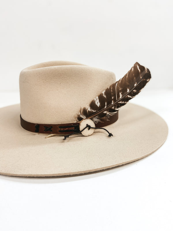 Charlie 1 Horse | Teepee Wool Felt Hat with Leather Band in Bone