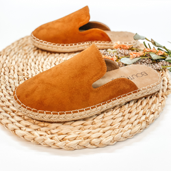 Corky's | Taffy Side Espadrille Slide On Sandals in Chestnut Brown