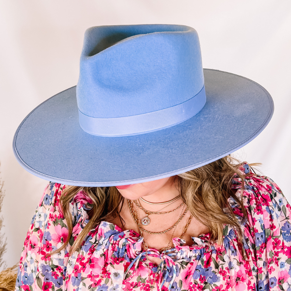 Lack of Color | Capri Rancher Wool Felt Hat in Sky Blue