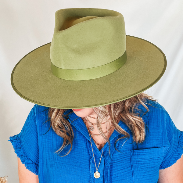 Lack of Color | Cactus Rancher Wool Felt Hat in Green