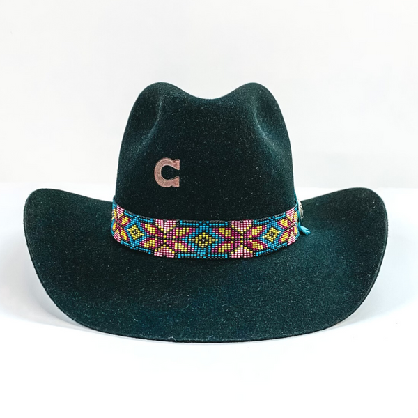 Charlie 1 Horse | Gold Digger Wool Felt Hat with Beaded Band and Silver Concho in Black