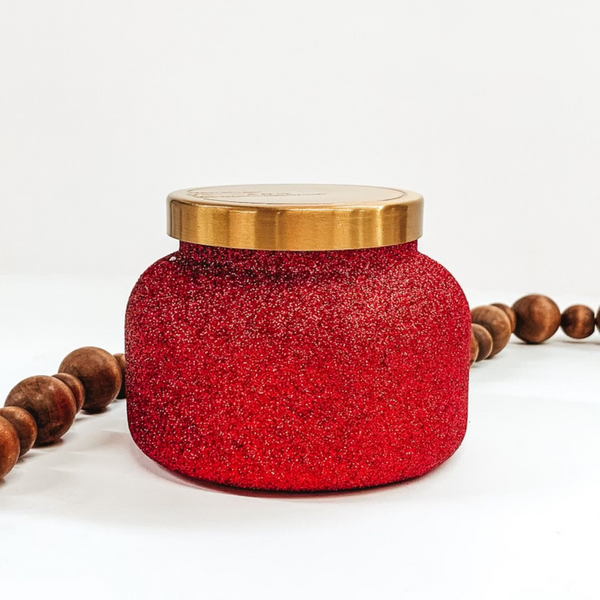Capri Blue | 19 oz. Jar Candle in Red Glitter | Volcano